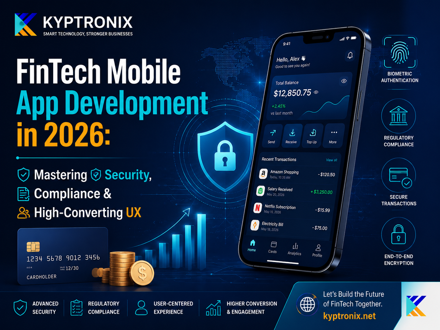 FinTech Mobile App Development in 2026: Mastering Security, Compliance & High-Converting UX